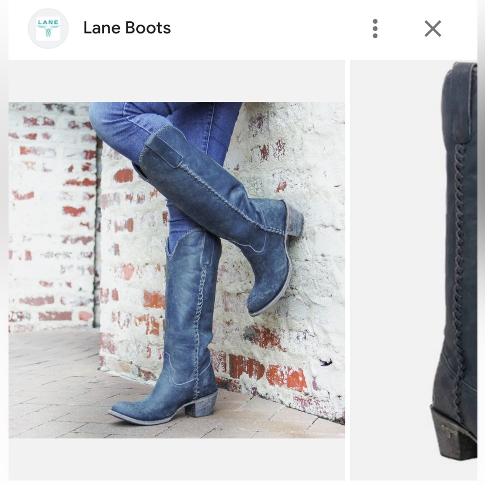 Lane Plain Jane Boots size 8 Blue
